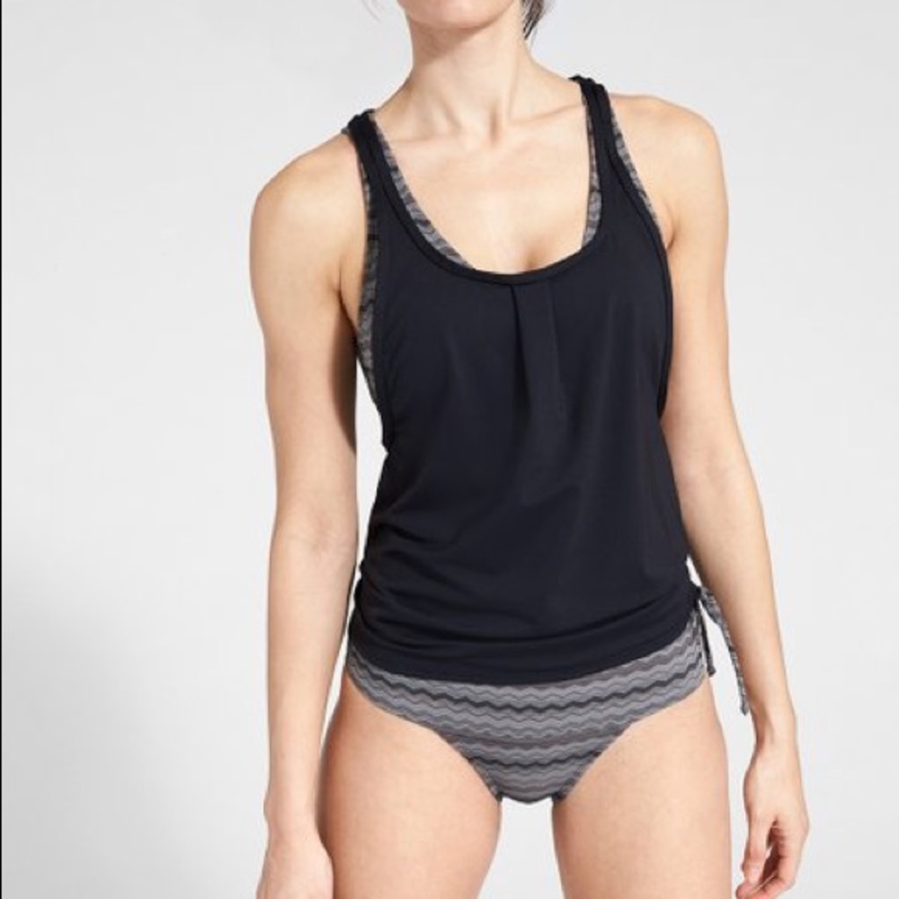 Athleta Black and Gray swim tank top